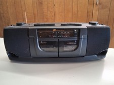 Vintage White Westinghouse WPDC-1332 Dual Cassette Player Radio