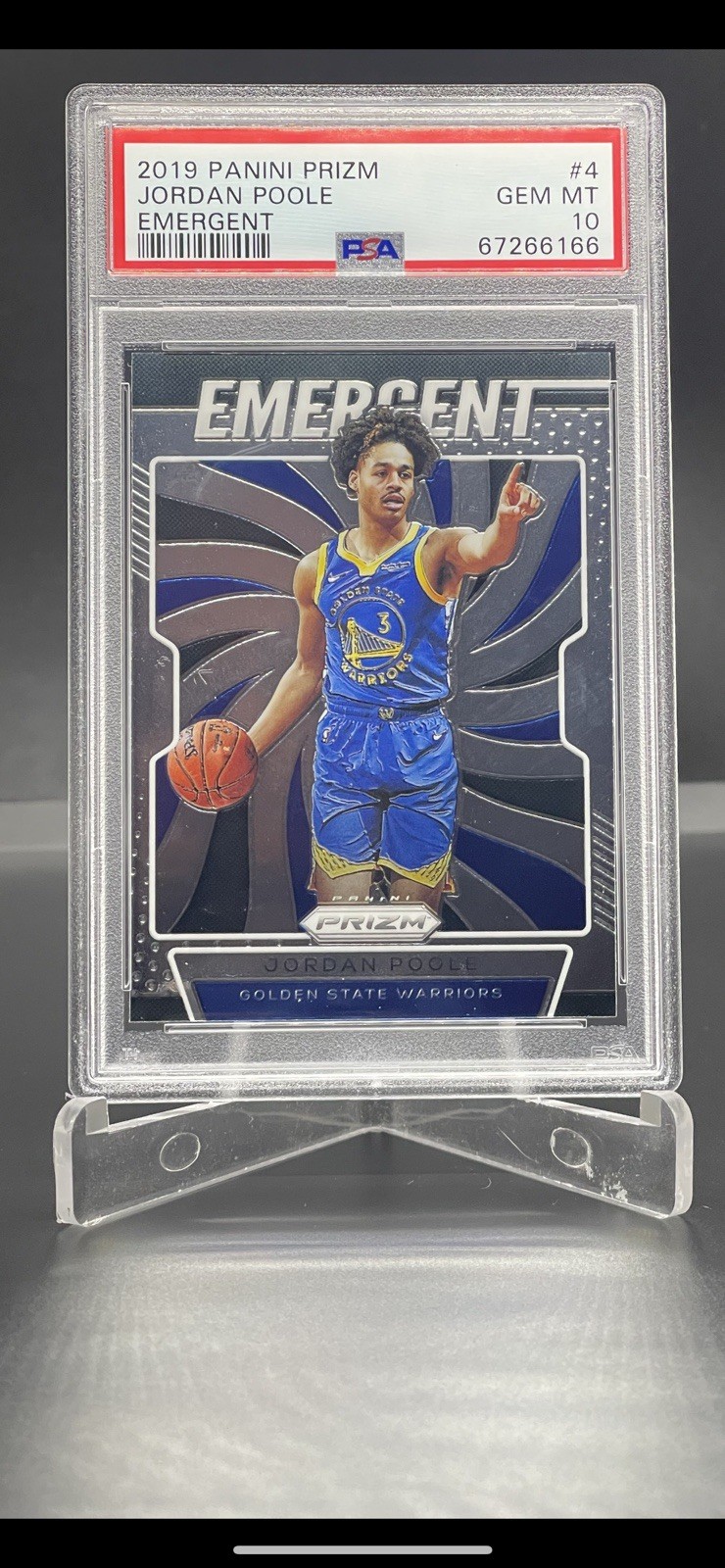 Jordan Poole 2019 Panini Prizm Emergent Psa 10