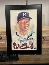 EDDIE MATTHEWS Autographed Perez Steele Postcard  1981 1513/10000