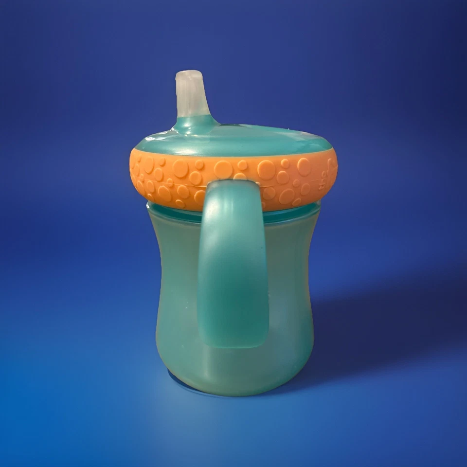 Tomy The First Years Sippy Trainer Cup 7 oz azul naranja con asas Foto 2 de 4