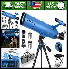 90mm Aperture Astronomical Telescope for Kids and Adults with Tripod and Bag
