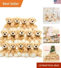 14 Pcs Cuddly Teddy Bears Plush Set - Ideal for Baby Showers & Celebrations