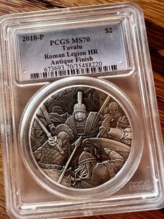 2018 Roman Legion 2oz Antiqued .9999 Silver Coin Certified MS70 PCGS Perth Mint