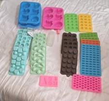 Large Lot 25-Candy Chocolate Cookie Silicon Molds, Valentine Easter, Birthday