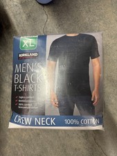 Kirkland Signature Men s Crew Neck Tee, XL 6-pack Heavyweight Cotton Black