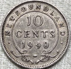 1940 Newfoundland 10 Cents — photo from another recent sale