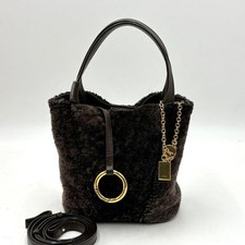 Borsa a tracolla/borsa a mano originale Chloe Spin Small Shearling a 2 vie, m...