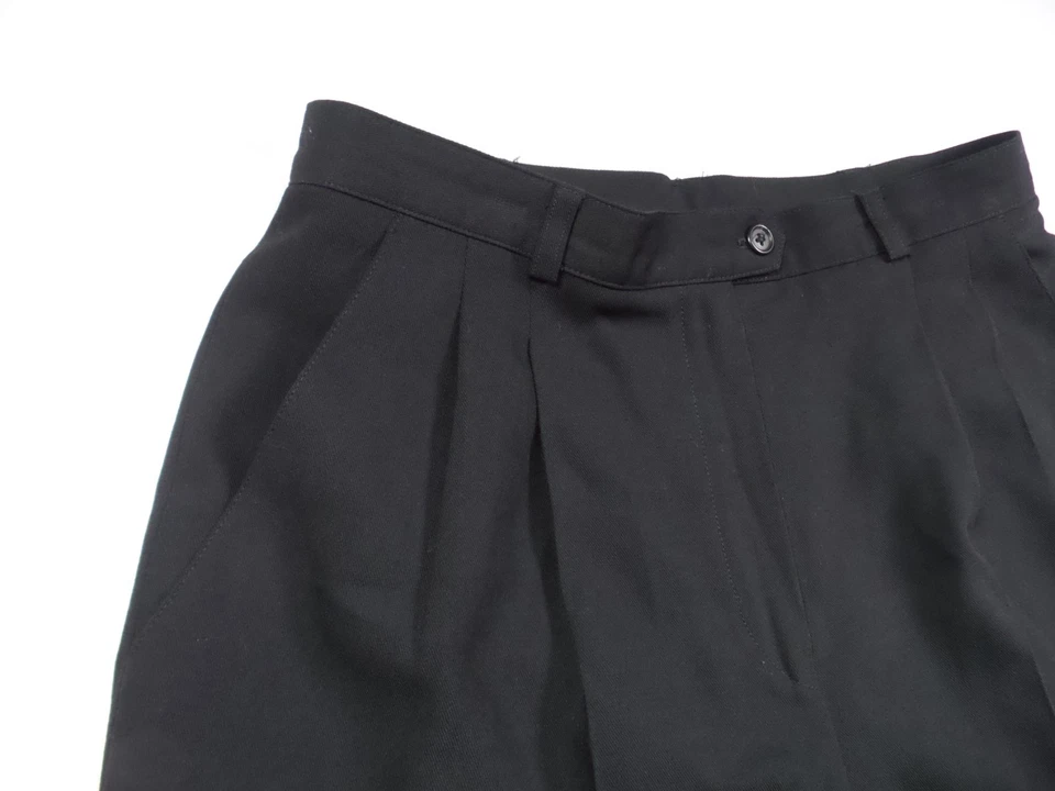 Vintage LRL Lauren Ralph Lauren Pants Womens Size 12P Black Pleated Wool Blend - Image 4 of 4