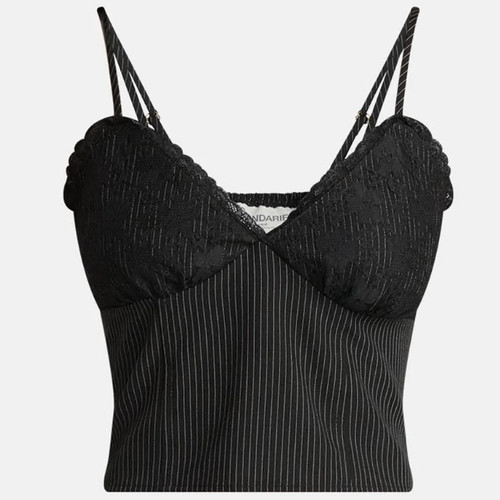 N.W.T No Boundaries Women's Woven Pinstripe Bustier Top and Mini Skirt* 2-Pc Set