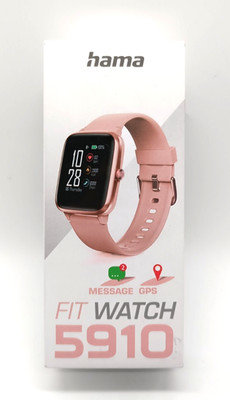 HAMA Fit Watch 5910 Smartwatch Edelstahl Kunststoff, 255 mm (Länge insgesamt), R
