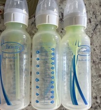 Dr.Browns baby bottles Natural Flow Anti Colic 8 Ounce Bp Free 3 bottles caps