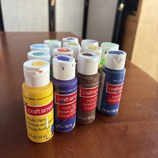 Lot Of 13 Craft Smart Acrylic Paint Bottles - 2 Fl Oz - Many Colors- 50 Full