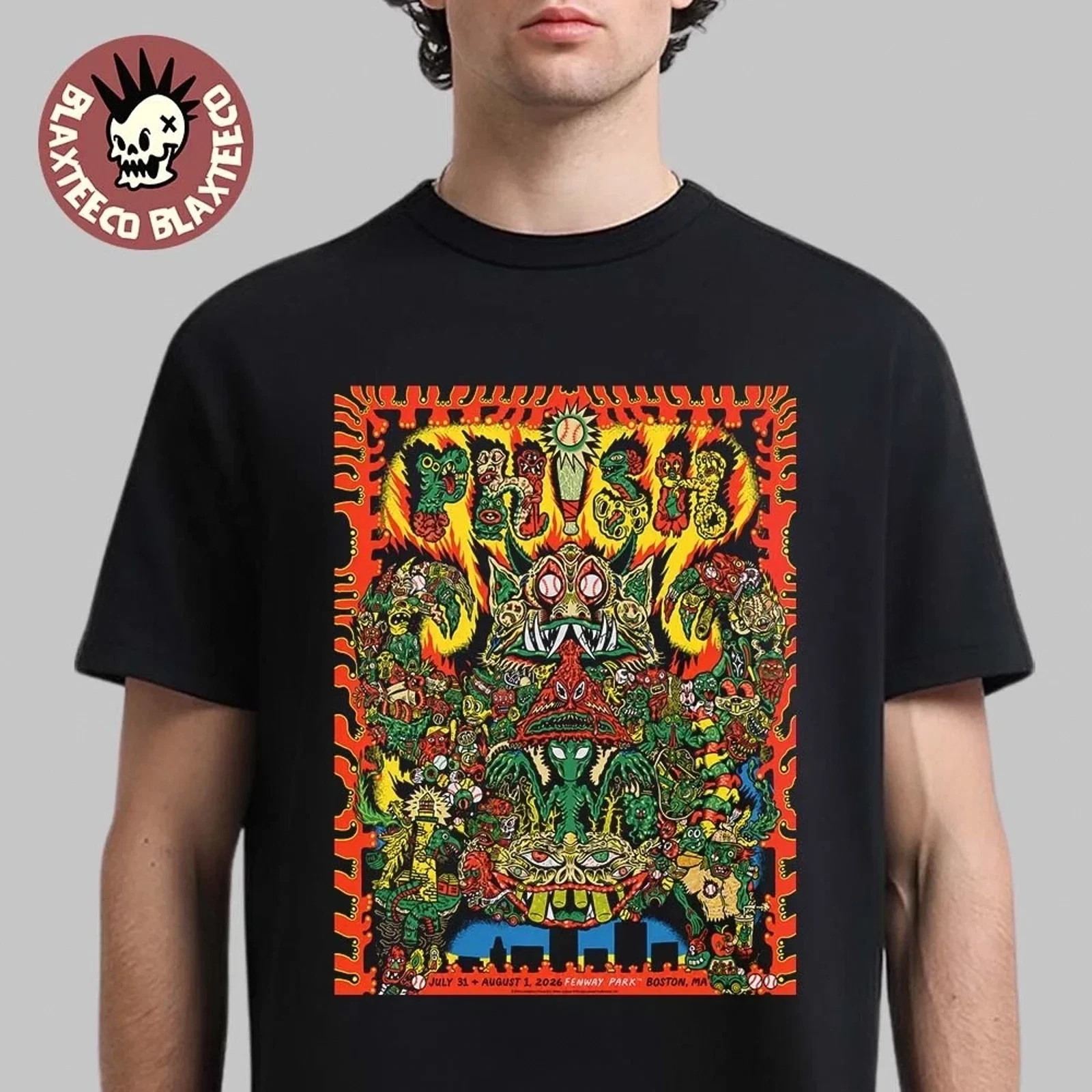 Phish Boston 2026 Fenway Park Vintage Concert T-Shirt Unisex Gift