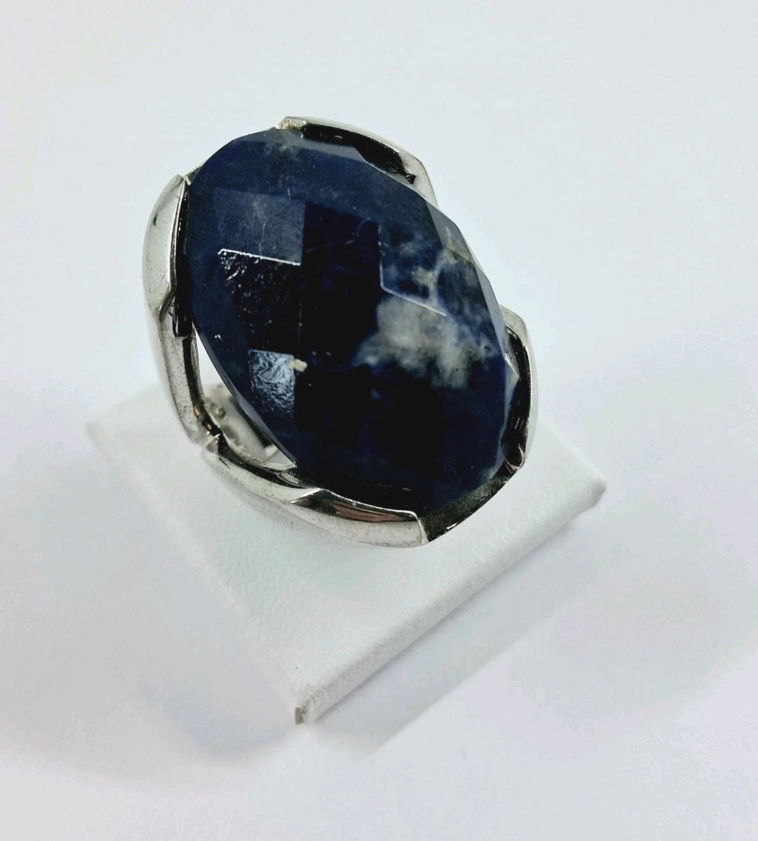 Anello da donna in argento sterling 925 con granato naturale