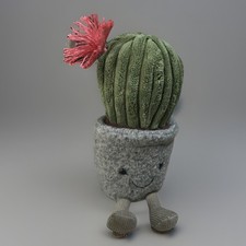 8" Jellycat Amuseables Silly Succulent Barrel Cactus Plush Stuffed Plant
