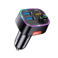 Bluetooth 5.4 FM Transmitter Car Adapter PD 36W 12W Light Black 48W
