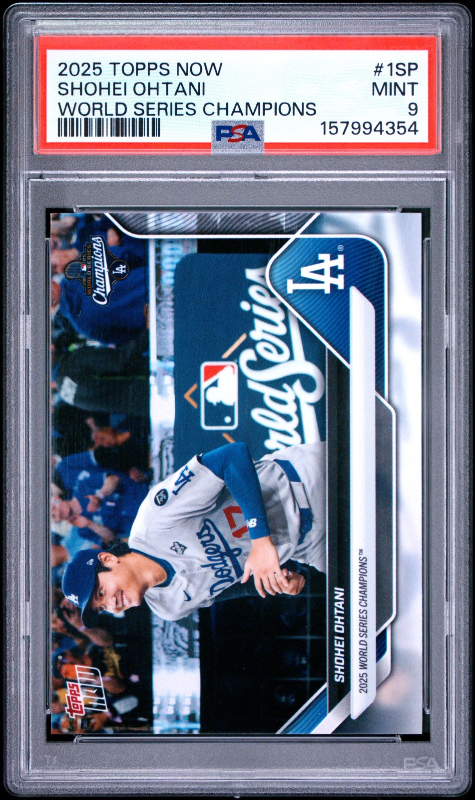 2025 TOPPS NOW LOS ANGELES DODGERS WORLD SERIES CHAMPIONS SHOHEI OHTANI PSA 9