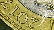 2017 One Pound Coin - Mint Error