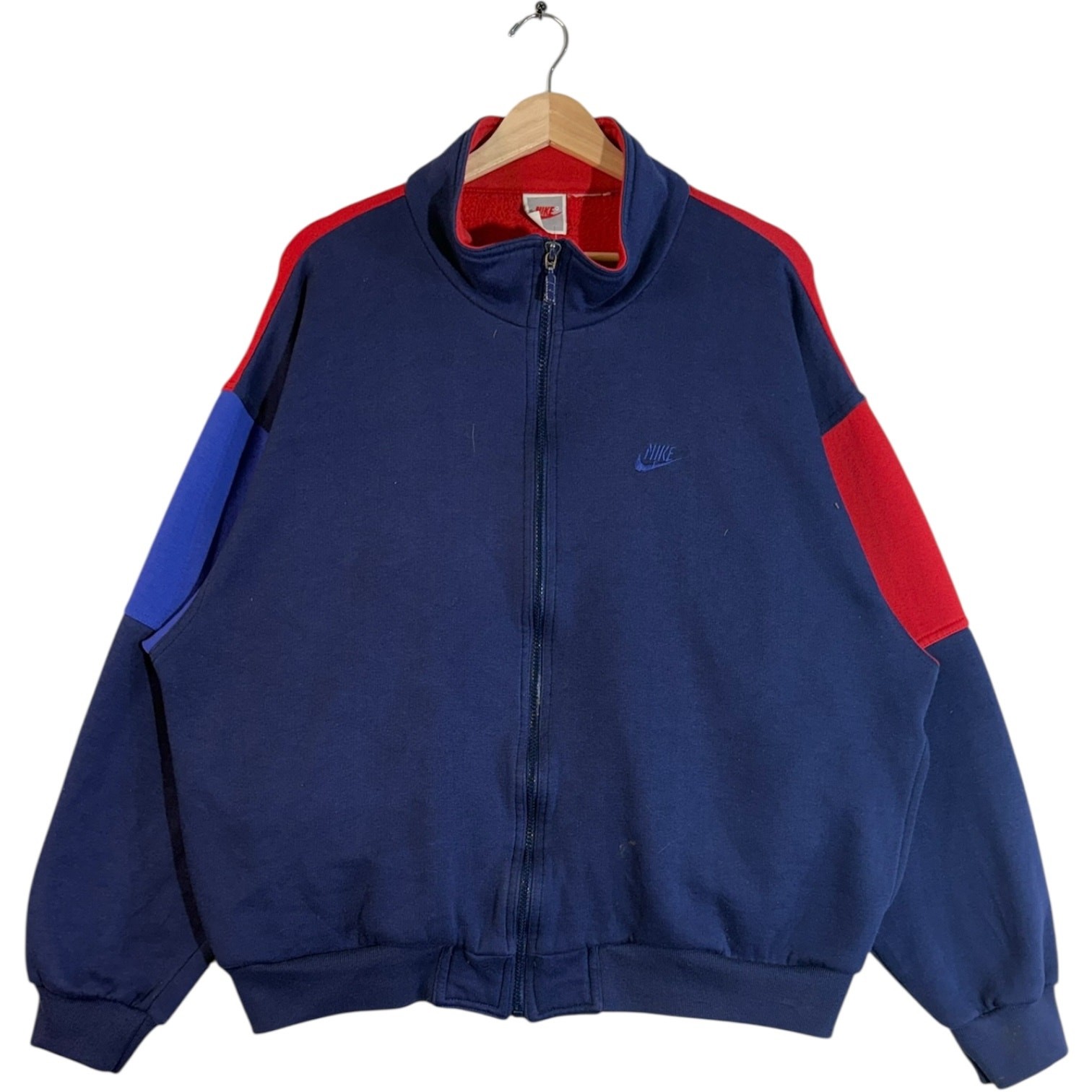 SACAI X NIKE ***Taglia etichetta*** Vintage Nike Bomber Full Zip Giacca Leggera Blu Rosso