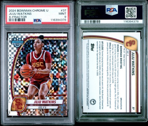 Bowman University Chrome 2024-25 - JuJu Watkins #37 X-Fractor (RC) - Imagen 3 de 3