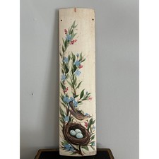 Vintage Hand Painted Bird & Nest Wooden Wall ...