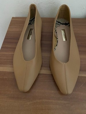 Spitze Flache Ballerinas Beige Nude Hautfarbe Bequem 38 Primark Schlicht Basic