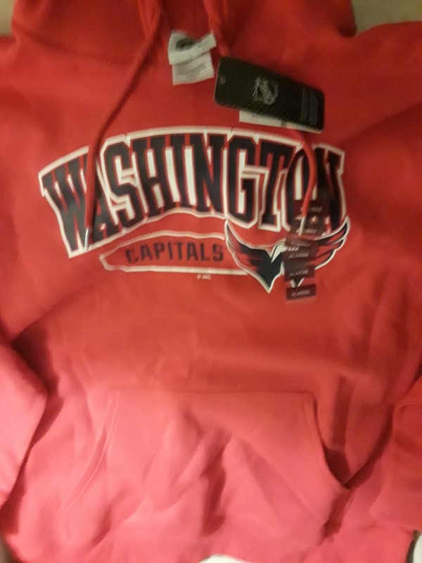 Washington Capitals NHL Pullover Red Embroidered Logo Hoodie XL Brand New W Tags
