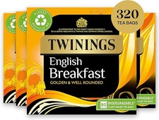 Twinings English Breakfast 320 Tea bags (Multipack of 4 x 80 Tea bags) 0.05 per strip