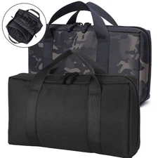 Tactical Pistol Range Bag Padded Handgun Gun Magazine Conceal Carry Soft Case