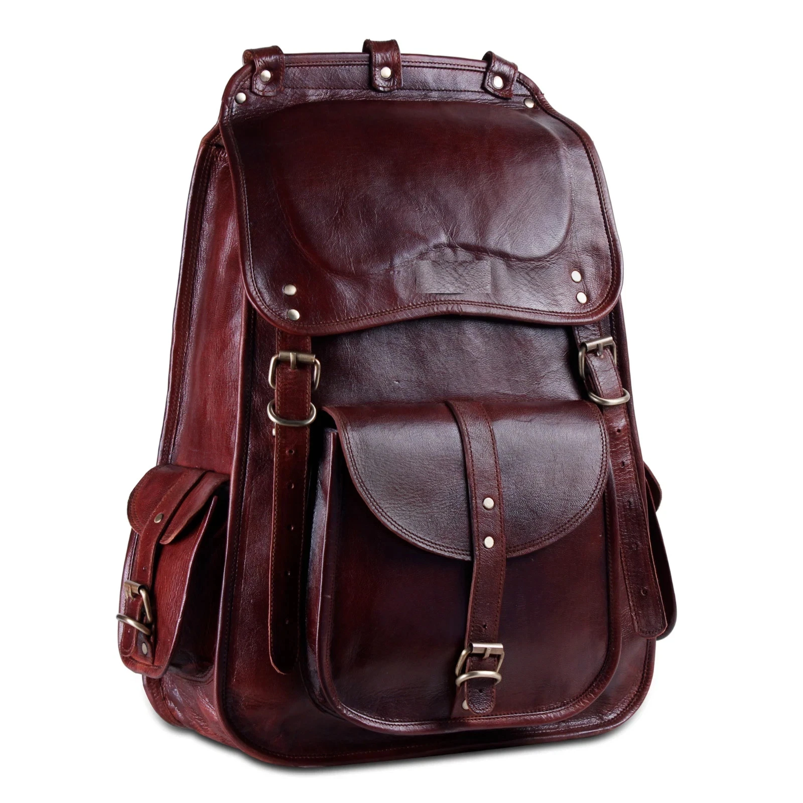 Men's Shoulder Vintage Handmade Brown Genuine Leather Backpack Laptop Bag
Opens in a new window or t