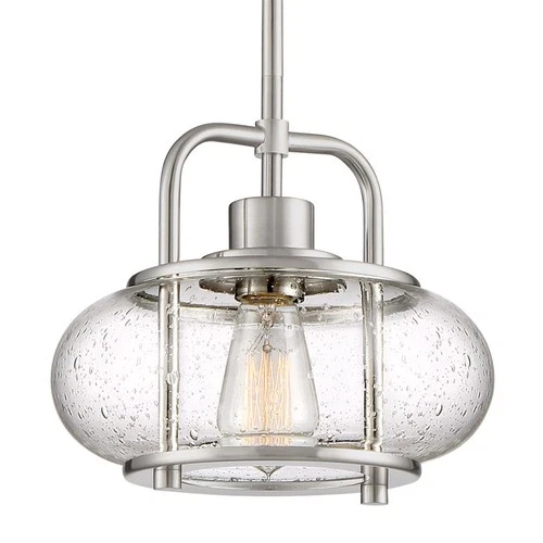 Quoizel TRG1510 Trilogy 1 Light 10"W Mini Pendant - Nickel - Picture 1 of 7