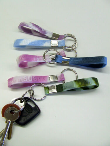 KEYRING ** S T V W Z Name Band customised gift Stacey Taylor Zoe. +Many More !. - Picture 1 of 3
