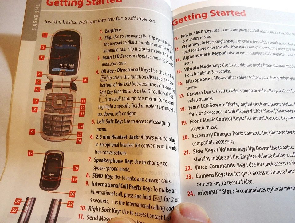 Verizon cell phone LG VX8360 owner manual Tips, Hints & Shortcuts 2009 flip phon - Image 3 of 3