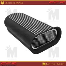 Aluminum Hilborn Style Scoop Single Or Dual Quad Polished Finned Black
