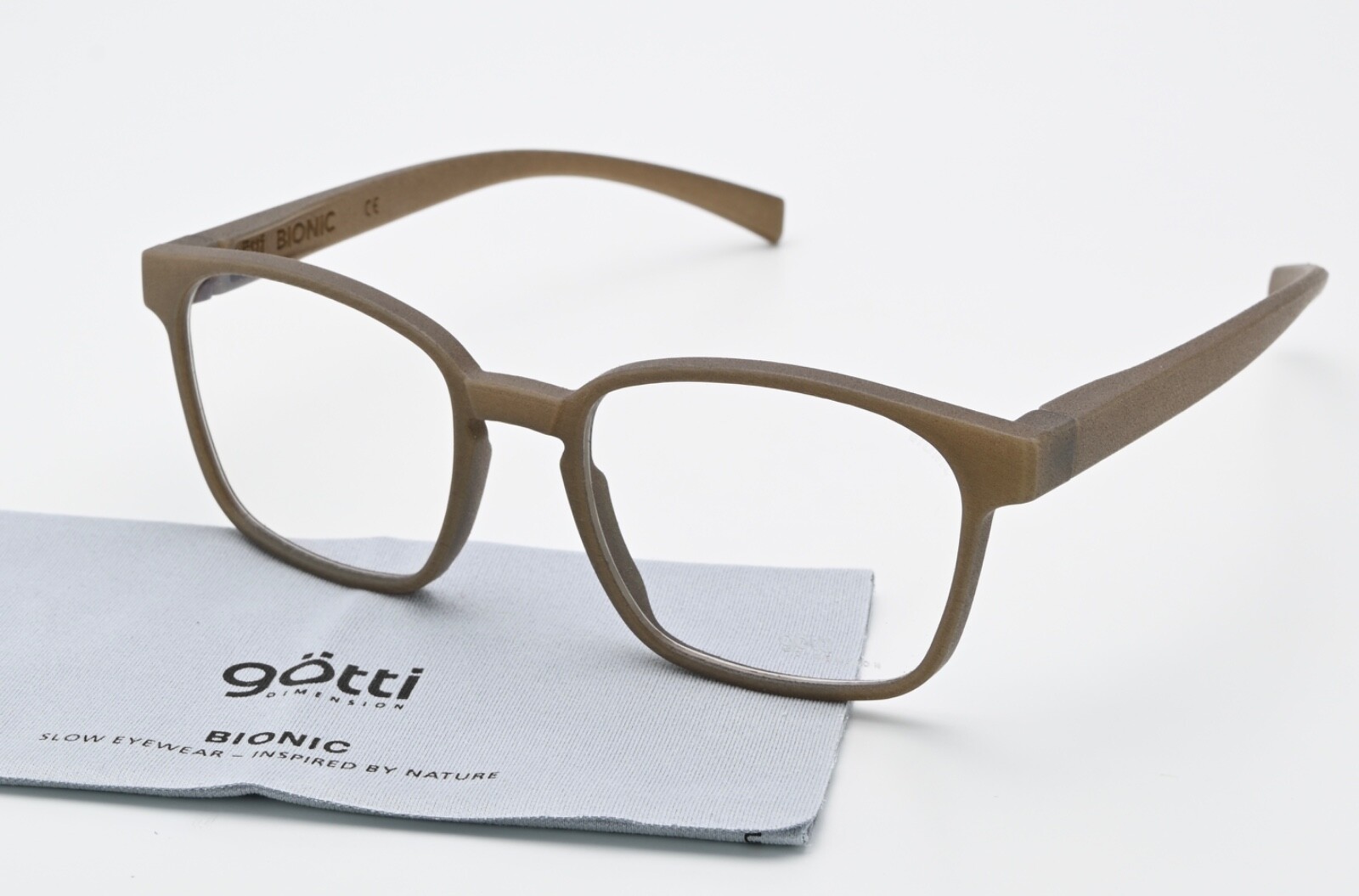 РАЗМЕР GÖTTI Brille Bora Sand Матовый Коричневый Viereck Leicht Nachhaltig Swiss M