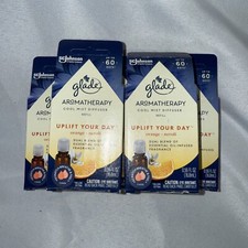 LOT 5 GLADE Essential Oil AROMATHERAPY Cool Mist Diffuser Refill UPLIFT YOUR DAY