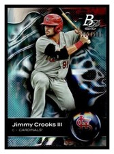 2023 Bowman Platinum #TOP-37 Jimmy Crooks III Top Prospects Aqua Ice Foil #/250