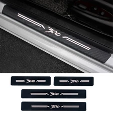 4Pcs For 300/C/300S Carbon Fiber Leather Car Door Sill Stickers Accessories New