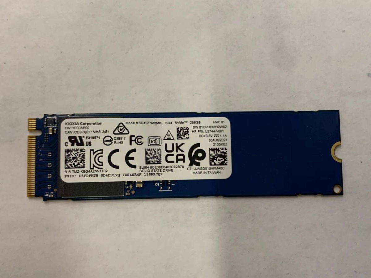 Lot of 5 OEM PACKAGE Toshiba /KIOXIA 256GB NVME SSD KBG40ZNV256G