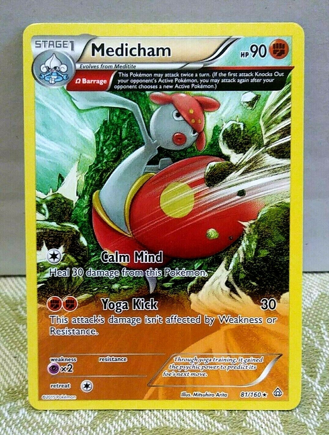 POKEMON Medicham 81/160, XY Primal Clash, RARE, NM Condition