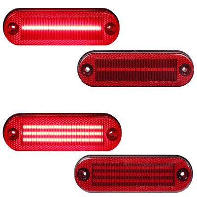 For 1996-2000 Toyota RAV4 Red Lens Red LED Rear Side Marker Lights Fender Lamps