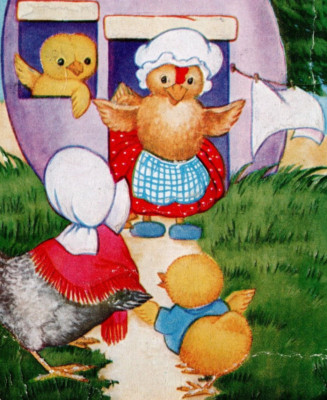 Whitney Made Easter chicks art illustration embossed postcard stamped 1928
