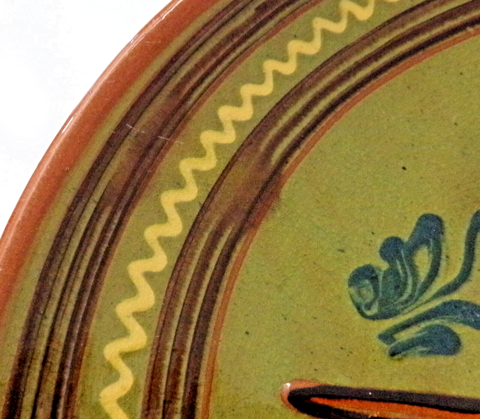 Vintage Redware Terracotta Folk Art Handpainted Antler Stag Deer