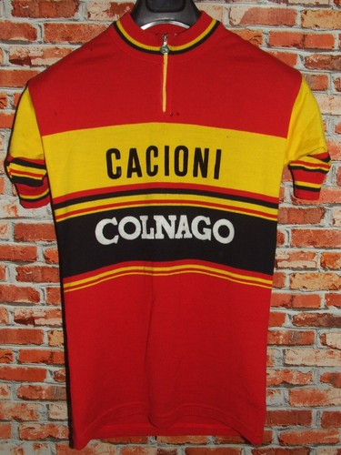 Maillot Cyclisme Vintage Eroica Colnago Castelli - Taille S - 80% Laine - Années 70