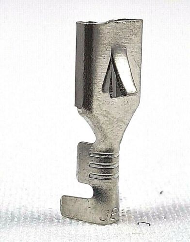 25x 6,35 Kabelschuhe Flachstecker Crimp blank Stecker unisoliert Hobby Kfz ZNG - Bild 1 von 6