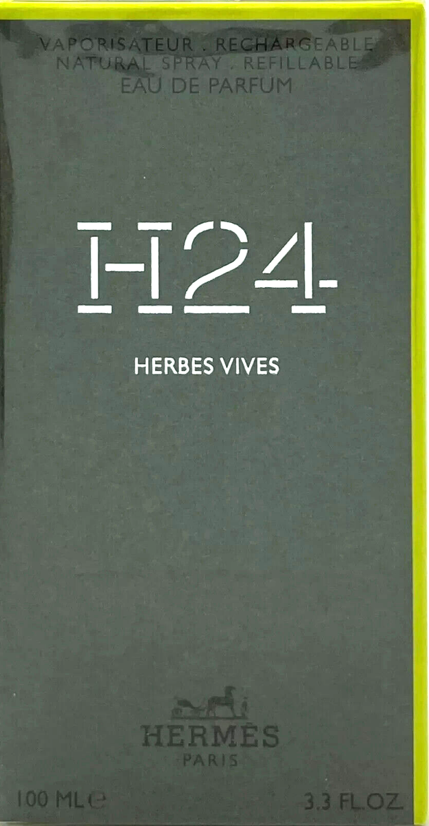 HERMES H24 HERBES VIVES EAU DE PARFUM REFILLABLE SPRAY FOR MEN 3.3