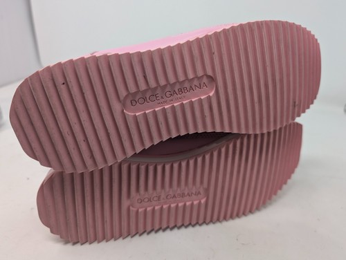 EXCELLENT! Dolce Gabbana Pink Running Shoes Sneakers Lace Design Size 7 - Picture 7 of 7