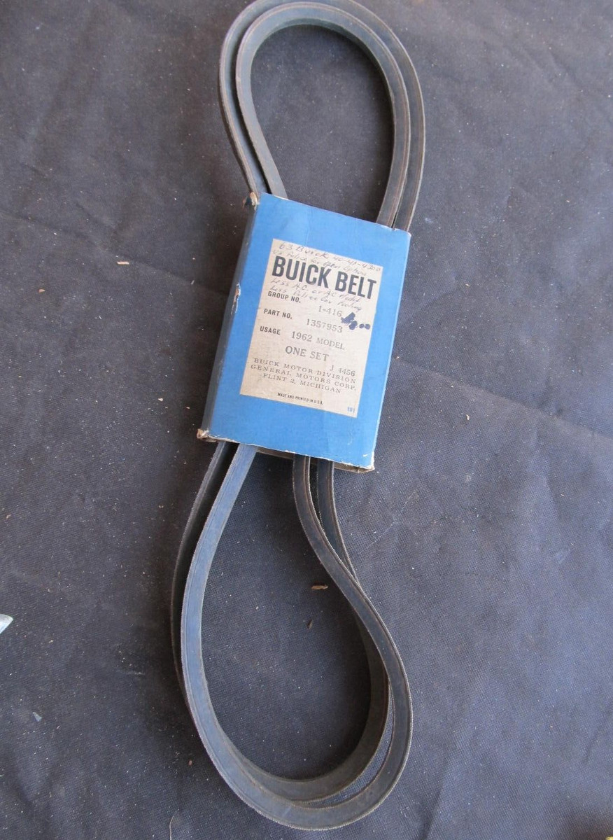 NOS 1962 62 Buick Fan Belt Pair pn 1357953 | eBay