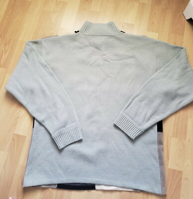 1988 Regal Wear Men's Large Gray Square Patterns Long Sleeve