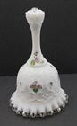 🔥Vintage Fenton Hand Painted Milk Glass Bell - Violets in the Snow Collectible